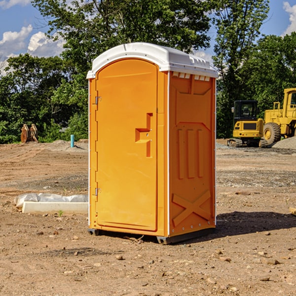 how often are the porta potties cleaned and serviced during a rental period in McCaskill AR